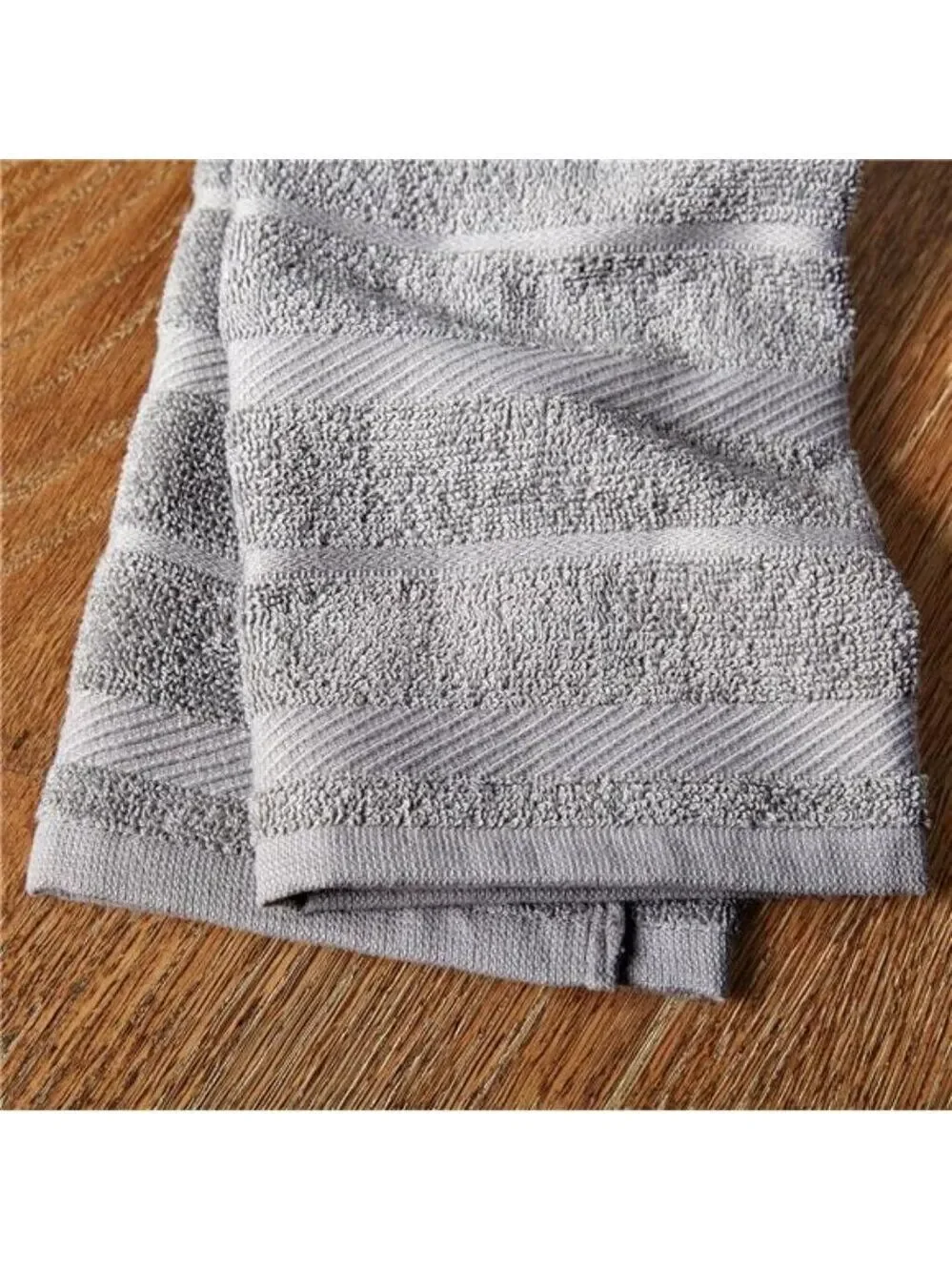 Cotton Kitchen Towels 4 Pack Grey White Absorbent Dish Drying Hand Towels Set